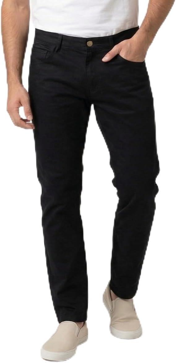 Calça Jeans Masculina Tradicional com Elastano Preta vista frontal masculina