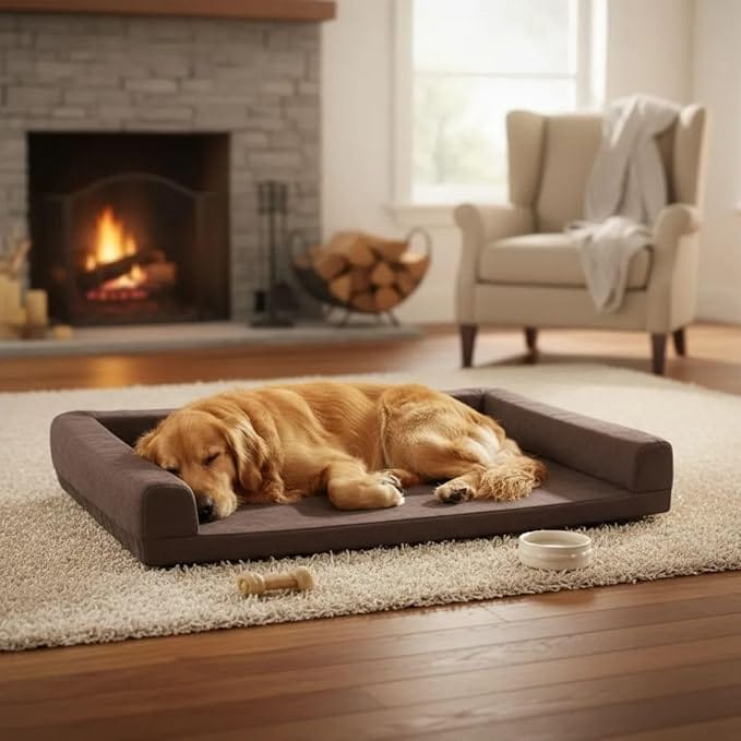 Cama Pet Ortopédica Grande Pet Querido 120x80cm lavável e impermeável para cães de grande porte