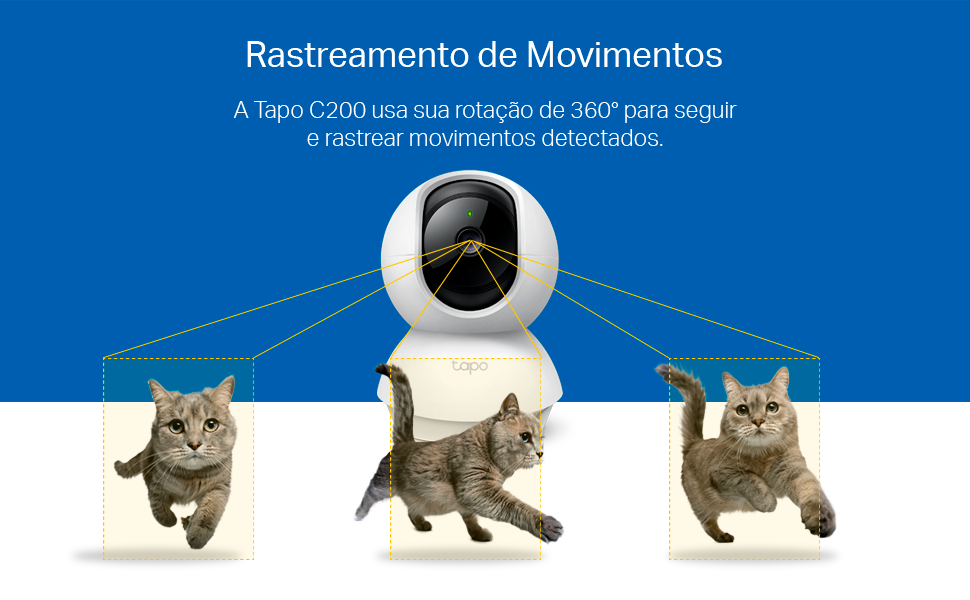 Câmera de Segurança Wi-Fi TP-Link Tapo C200 360° Full HD 1080p com Visão Noturna e Detecção de Movimento - Imagem 2