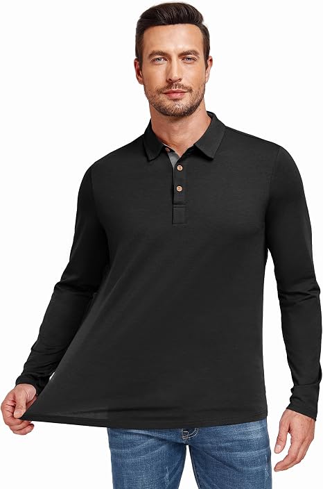 Camisa Polo Masculina Manga Longa PEGENO Casual Premium - Imagem 4