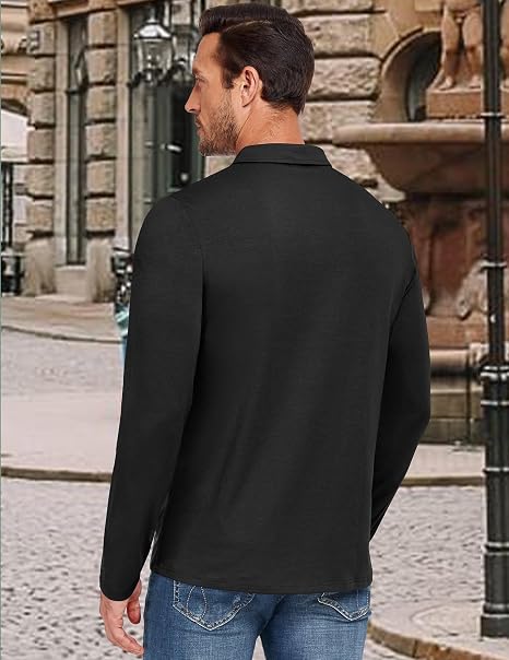 Camisa Polo Masculina Manga Longa PEGENO Casual Premium - Imagem 3