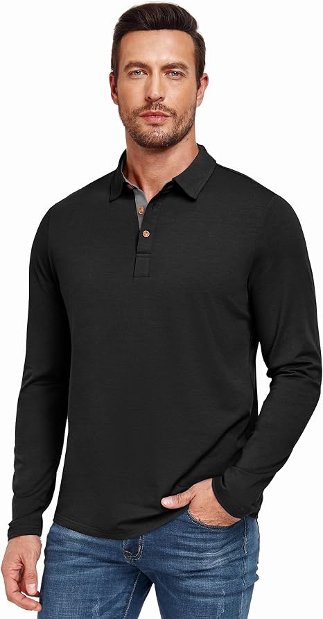 Camisa Polo Masculina Manga Longa PEGENO Casual Premium - Imagem 6