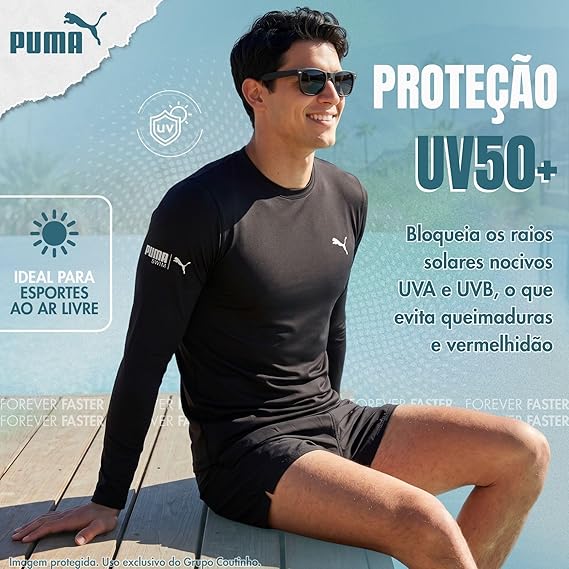 Camiseta Térmica Puma Manga Longa Proteção UV 50+: desempenho, proteção e conforto para atividades ao ar livre - Imagem 5