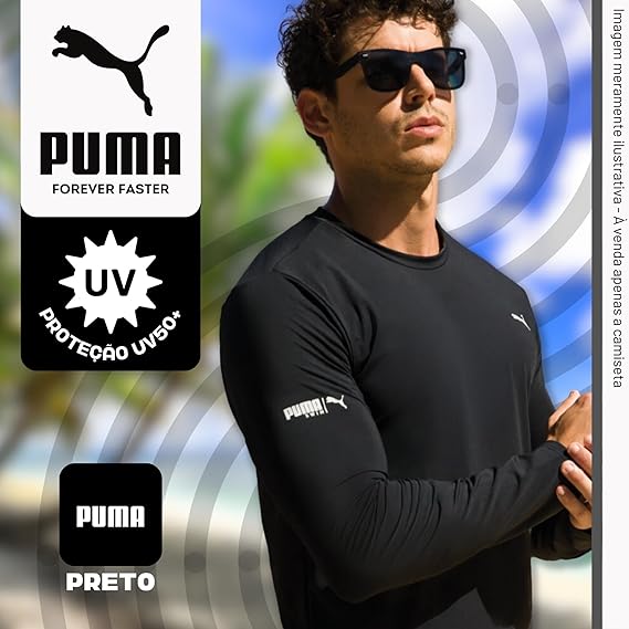 Camiseta Térmica Puma Manga Longa Proteção UV 50+: desempenho, proteção e conforto para atividades ao ar livre - Imagem 7