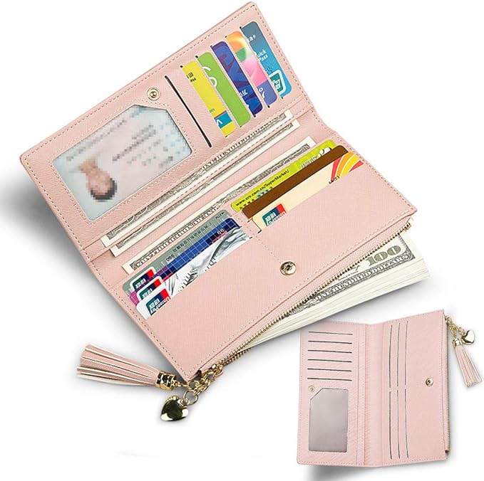 Carteira Feminina Longa Valentoria com Zíper e Tassel: elegância minimalista e grande capacidade para o dia a dia - Imagem 7