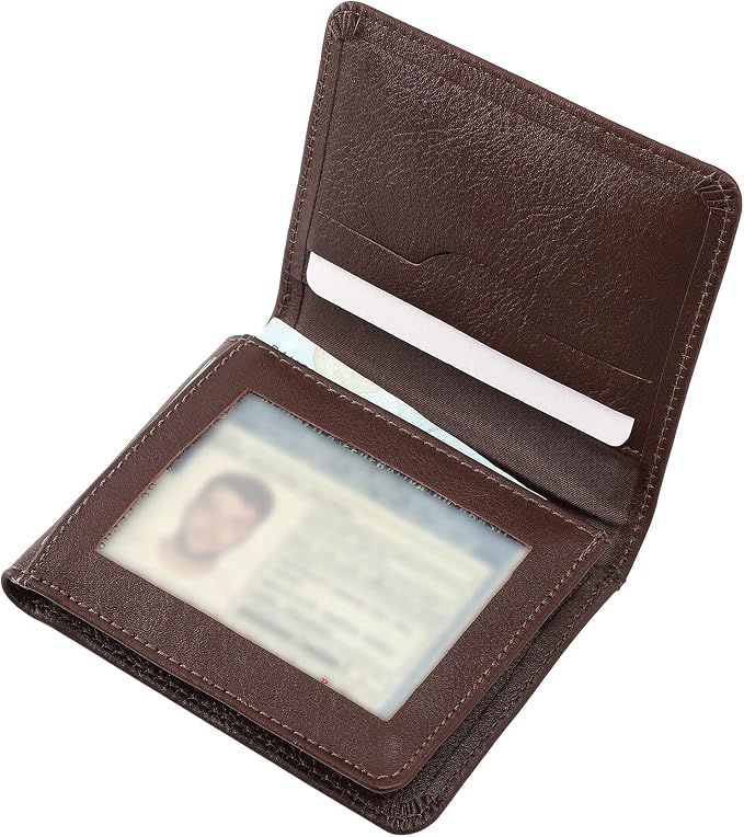 Carteira Couro50 Slim Masculina CNH e Cartões em Couro Legítimo Pinhão - Imagem 5