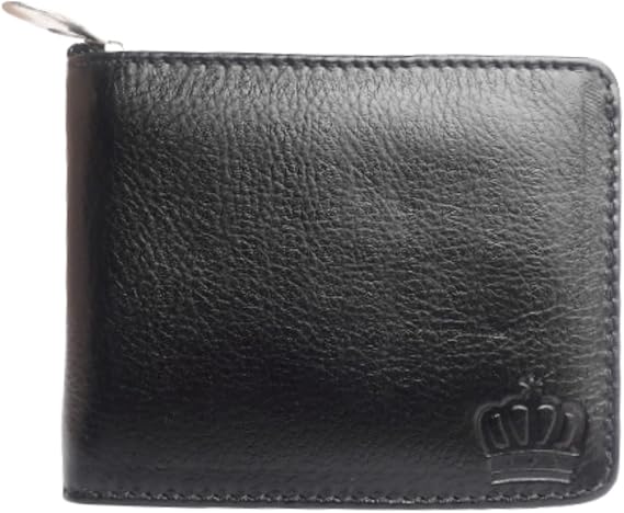 Carteira Masculina de Couro com Zíper LUXXO Preta Porta Documentos e Cartões - Imagem 6