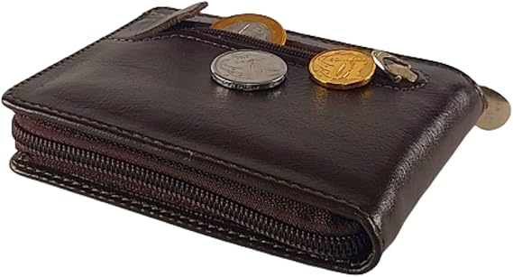 Carteira Masculina de Couro com Zíper LUXXO Preta Porta Documentos e Cartões - Imagem 3
