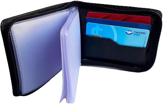 Carteira Masculina de Couro com Zíper LUXXO Preta Porta Documentos e Cartões - Imagem 5