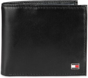 Carteira Masculina Tommy Hilfiger de Couro preta com proteção RFID