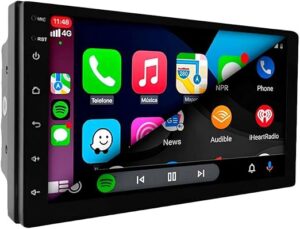 central multimidia android 13 tela qled 7 polegadas com carplay android auto bluetooth gps