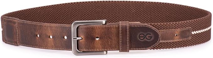 Cinto Masculino Couro Legítimo Elástico Casual Marrom: conforto, elegância e ajuste perfeito para o dia a dia - Imagem 5