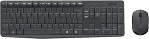 Combo Teclado e Mouse Sem Fio Logitech MK235 com layout ABNT2, conexão USB wireless e longa duração de bateria