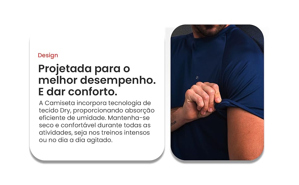 Kit 4 Camisetas Dry Fit Sandrini Masculina Academia Treino UV: conforto, tecnologia e desempenho para o dia a dia - Imagem 2