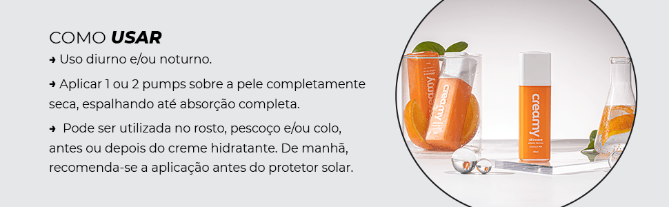 Creamy Vitamina C 10% Sérum Facial Antioxidante Clareador 30ml - Imagem 2