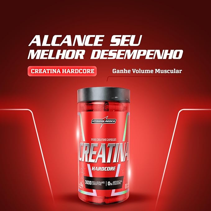 Creatina Hardcore Integralmédica 120 Cápsulas 100% Pura Monohidratada - Imagem 9