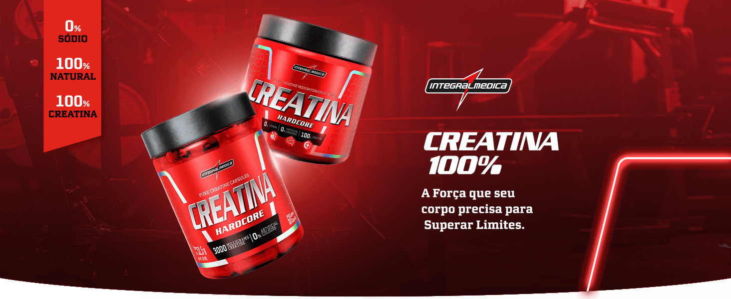 Creatina Monohidratada Hardcore Integralmedica 300g 100% Pura - Imagem 4