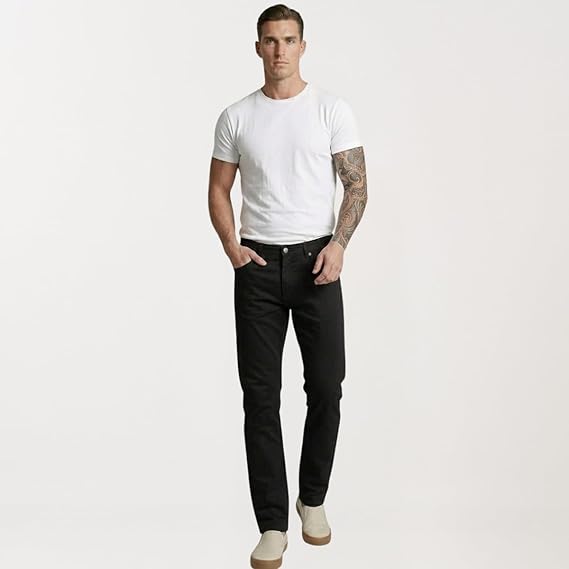 Calça Jeans Masculina Tradicional com Elastano Preta Skinny Depbag - Imagem 3