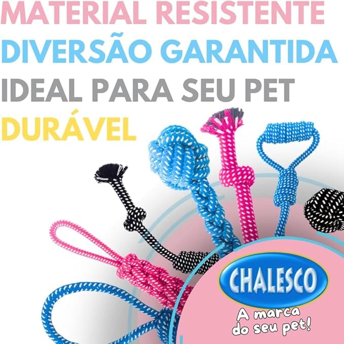 Brinquedo de Corda Rope Catchball Chalesco para Cães Resistente - Imagem 3