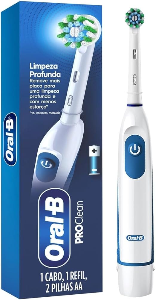 Escova de Dente Elétrica Oral-B PRO Clean com cabeça redonda para limpeza profunda dos dentes