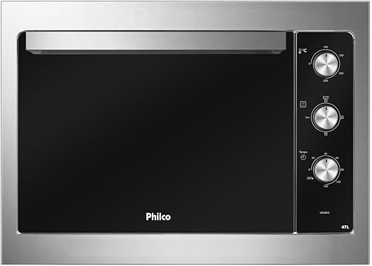 Forno Elétrico de Embutir Philco PFE47E 47 Litros Inox 220V com Dupla Resistência e Timer
