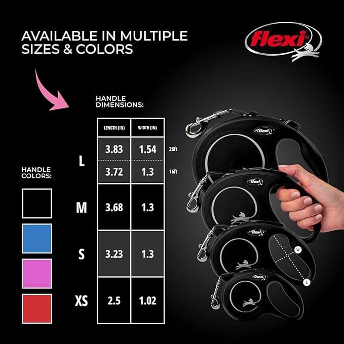 Guia Retrátil Flexi Classic Preta 4,9m para Cães Pequenos até 11,8kg - Imagem 4