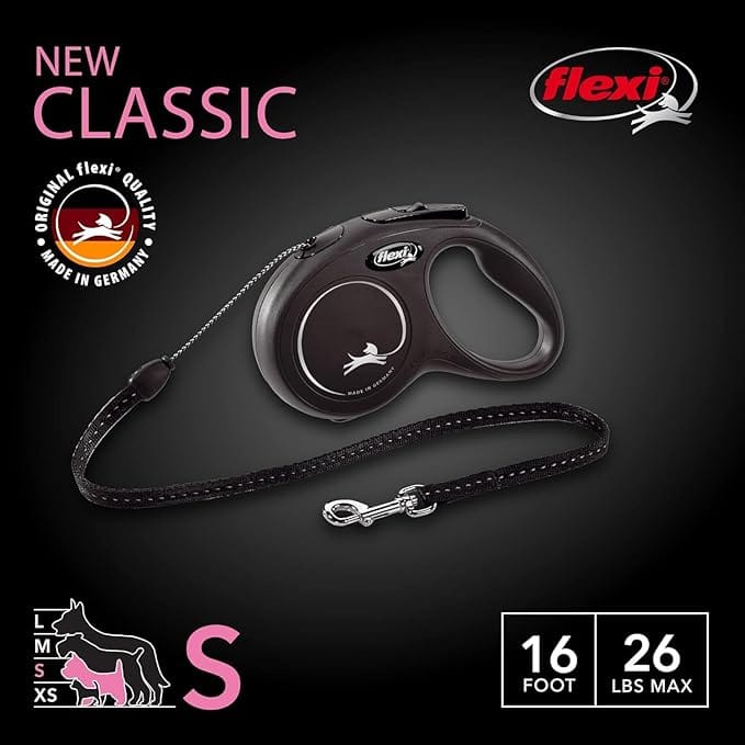 Guia Retrátil Flexi Classic Preta 4,9m para Cães Pequenos até 11,8kg - Imagem 7