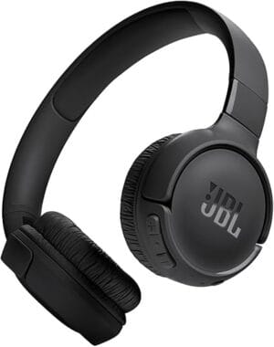 Headphone JBL Tune 520BT Bluetooth sem fio preto com tecnologia Pure Bass