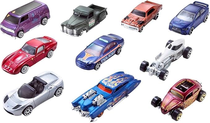 Hot Wheels Pacote Surpresa 10 Carrinhos Die-Cast Sortidos Mattel - Imagem 4