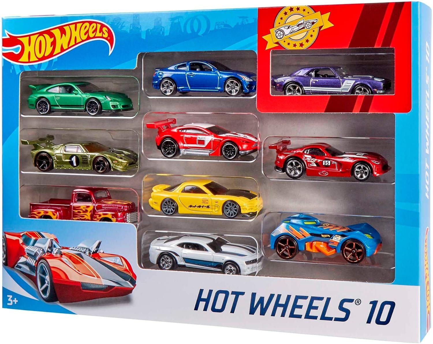 Hot Wheels Pacote Surpresa 10 Carrinhos Die-Cast Sortidos Mattel - Imagem 8