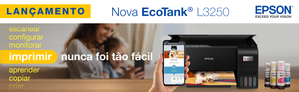 Impressora Multifuncional Epson EcoTank L3250 Wi-Fi Tanque de Tinta Colorida - Imagem 3