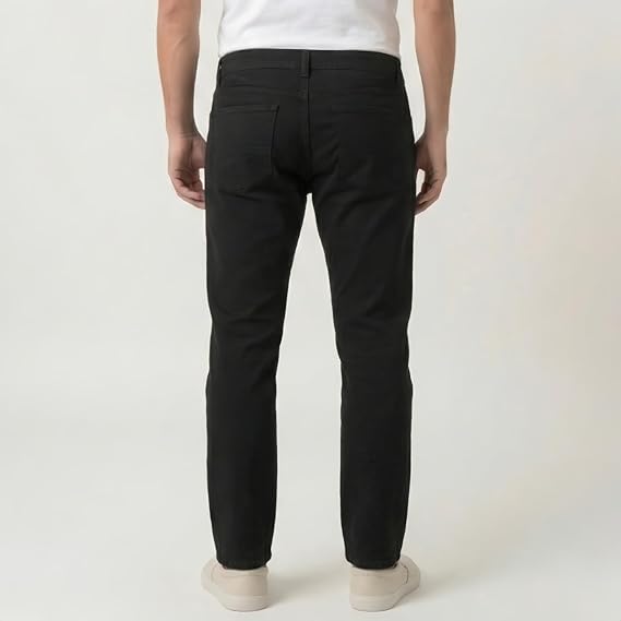 Calça Jeans Masculina Tradicional com Elastano Preta Skinny Depbag - Imagem 4