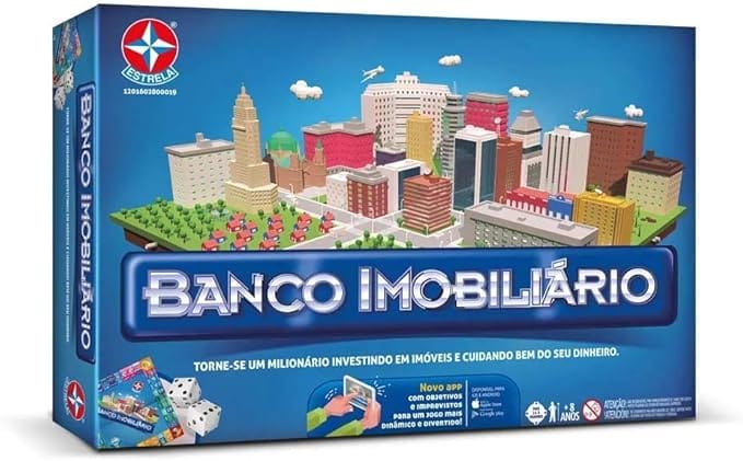 Jogo Banco Imobiliário Estrela clássico de estratégia e negociação para toda a família