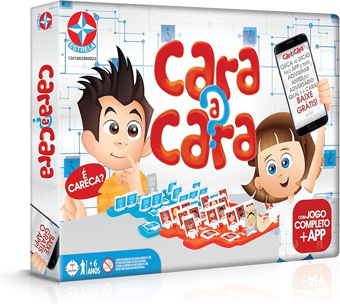 Jogo Cara a Cara Estrela 53 Peças clássico jogo de estratégia e raciocínio para crianças e família