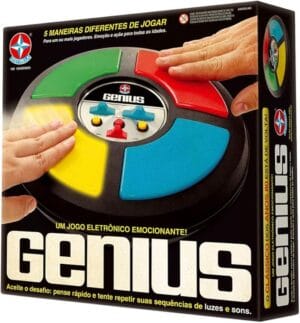 Jogo Genius Estrela Multicores eletrônico com luzes coloridas para memória e raciocínio lógico