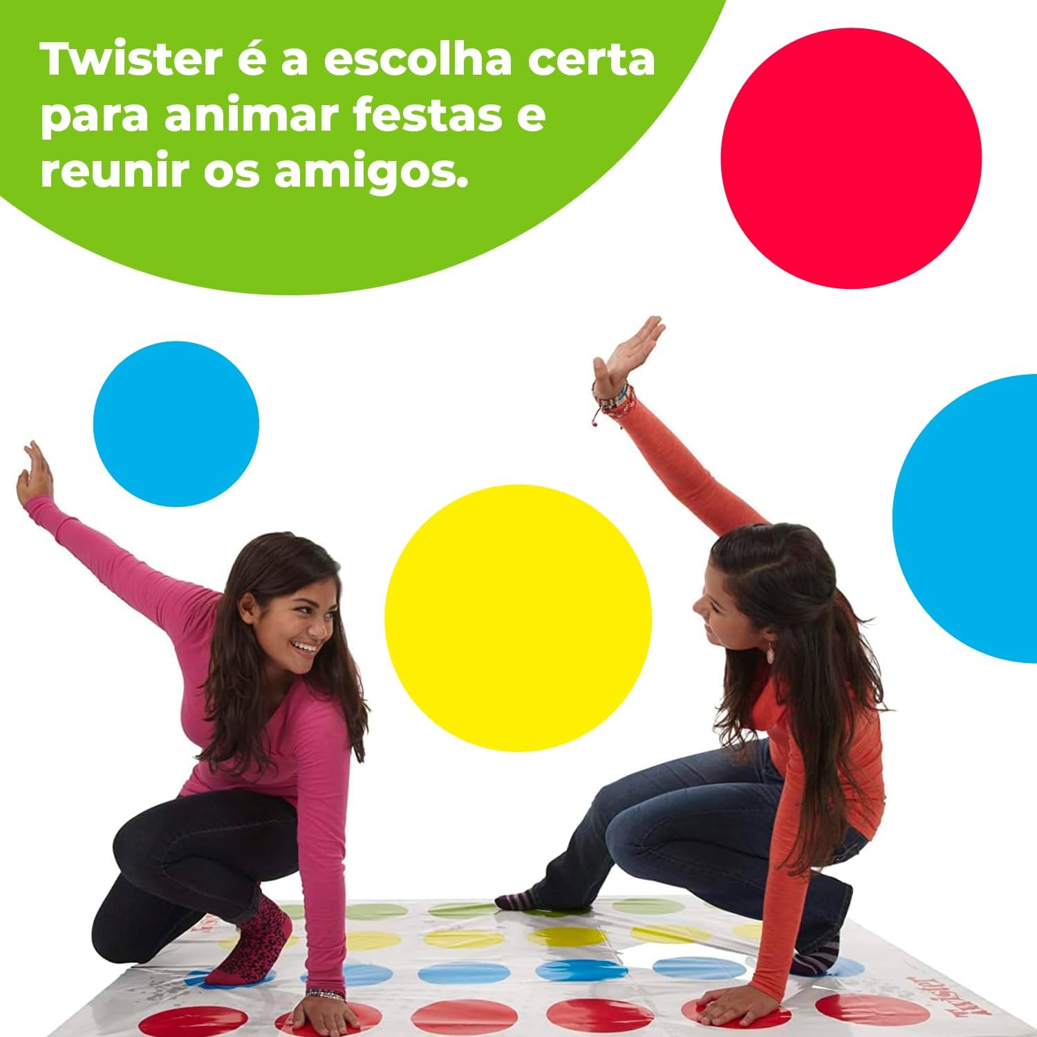 Jogo Twister Hasbro Games Novos Movimentos de Equilíbrio e Diversão - Imagem 4
