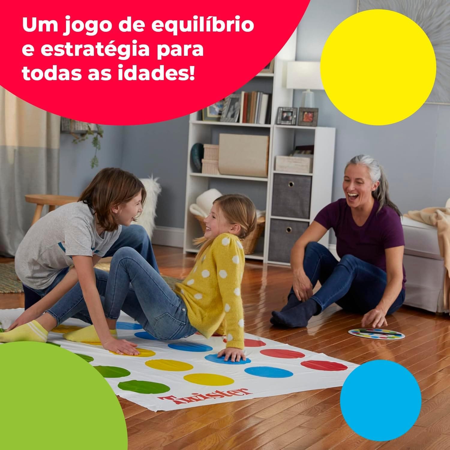 Jogo Twister Hasbro Games Novos Movimentos de Equilíbrio e Diversão - Imagem 5