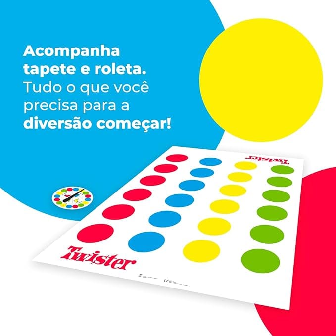 Jogo Twister Hasbro Games Novos Movimentos de Equilíbrio e Diversão - Imagem 6