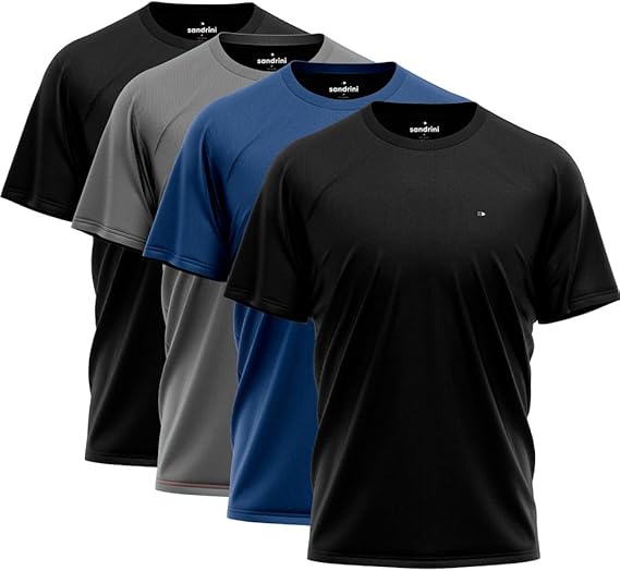 Kit 4 Camisetas Dry Fit Sandrini Masculina Academia Treino UV: conforto, tecnologia e desempenho para o dia a dia - Imagem 10