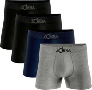 Kit 4 Cuecas Boxer Zorba em algodão sem costura Max Fresh masculina