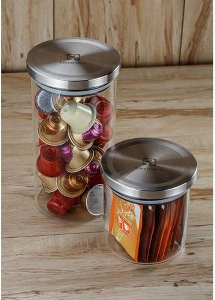 Kit 4 Potes de Vidro Herméticos Electrolux com Tampa em Inox para Mantimentos - Imagem 2