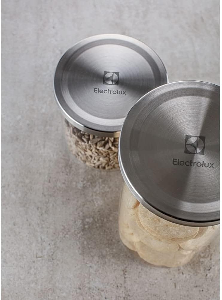 Kit 4 Potes de Vidro Herméticos Electrolux com Tampa em Inox para Mantimentos - Imagem 3