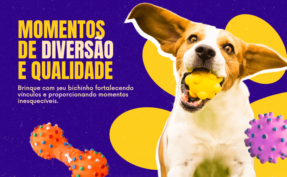 Kit 5 Brinquedos Mordedores para Filhotes com Galinha Sonora e Bolinhas Pet - Imagem 3