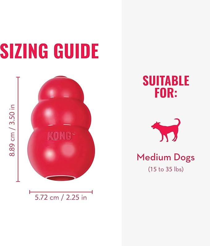 Brinquedo Kong Classic Medium para Cães com Dispenser de Petiscos e Estimulação Mental - Imagem 9