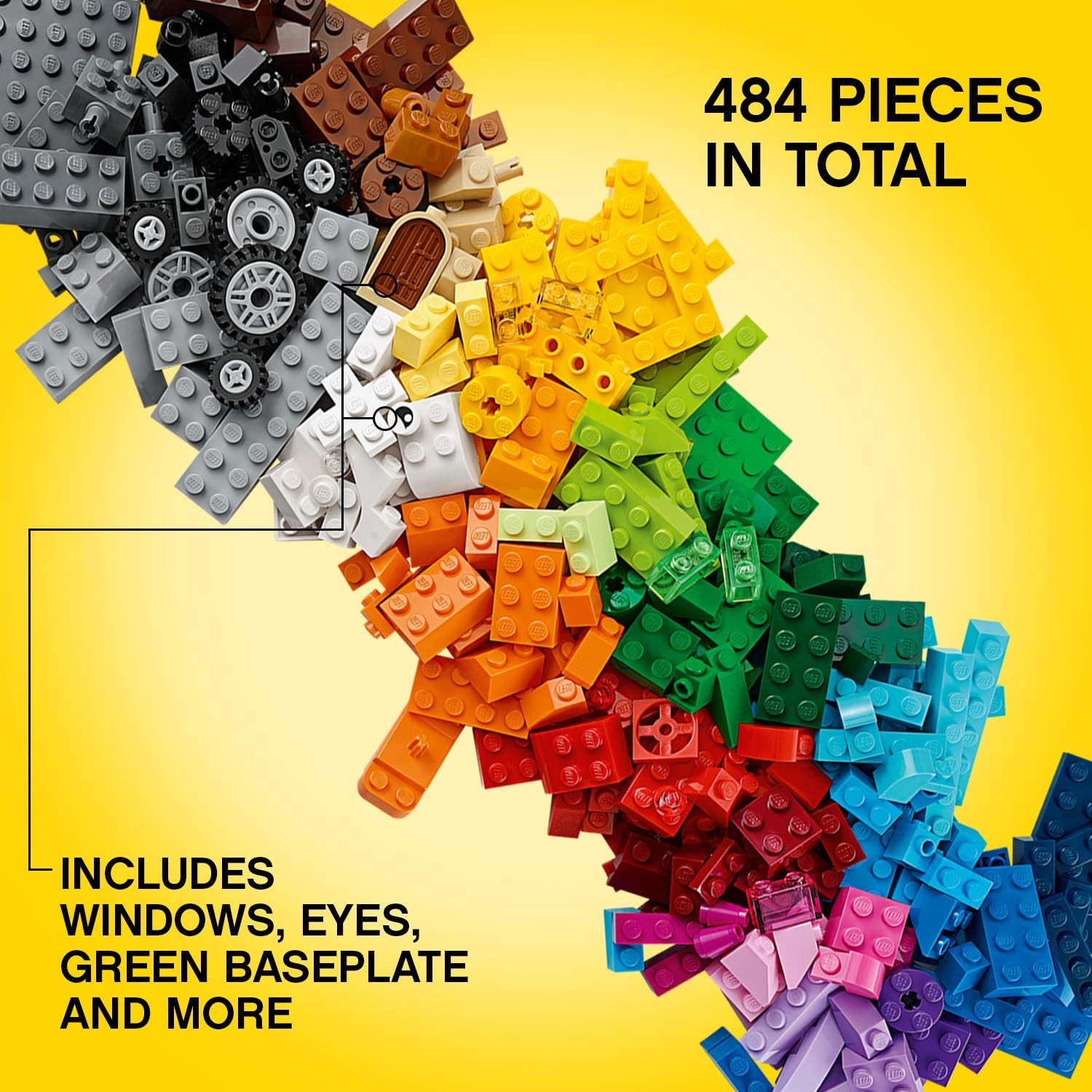 LEGO Classic Caixa Média de Peças Criativas 10696 com 484 Peças para Construção - Imagem 2