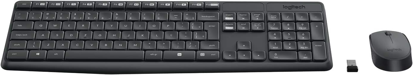 Combo Teclado e Mouse Sem Fio Logitech MK235 ABNT2 USB com Longa Duração de Bateria - Imagem 6