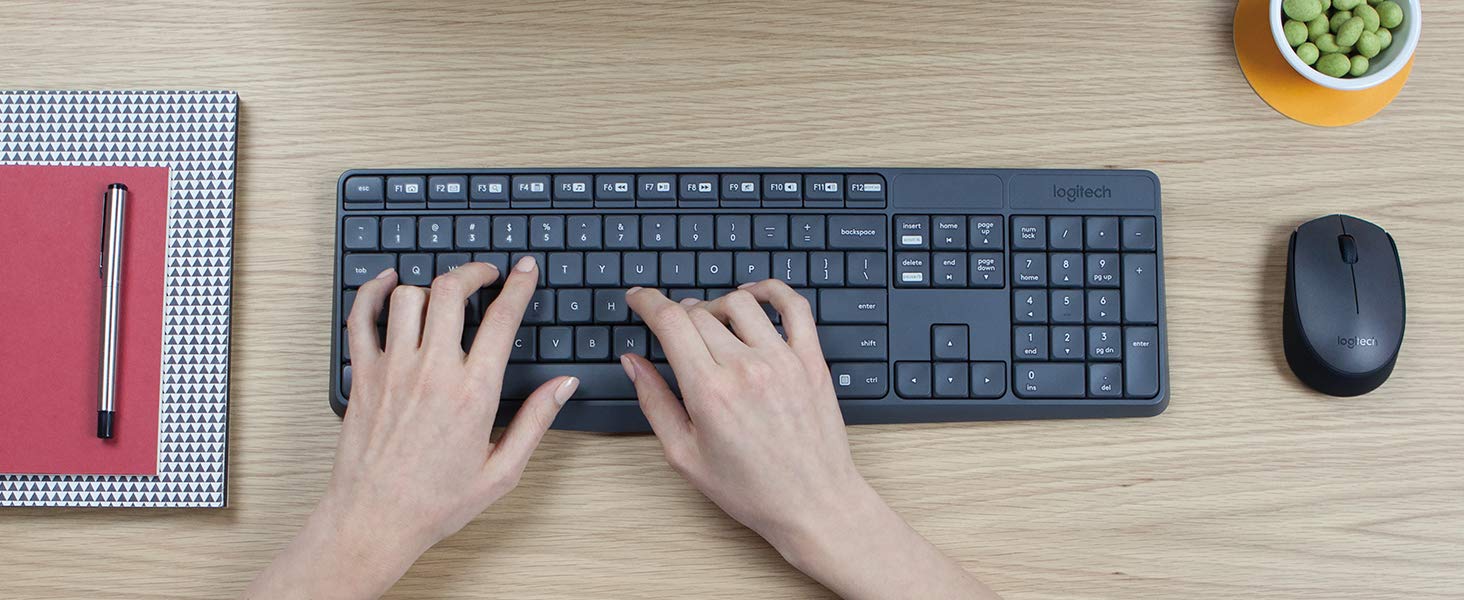 Combo Teclado e Mouse Sem Fio Logitech MK235 ABNT2 USB com Longa Duração de Bateria - Imagem 3