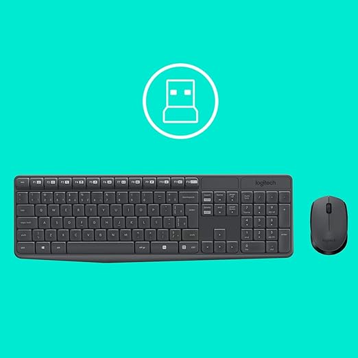 Combo Teclado e Mouse Sem Fio Logitech MK235 ABNT2 USB com Longa Duração de Bateria - Imagem 12