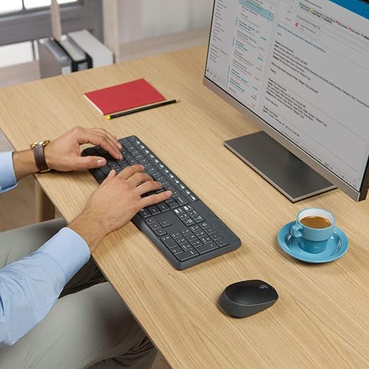 Combo Teclado e Mouse Sem Fio Logitech MK235 ABNT2 USB com Longa Duração de Bateria - Imagem 10