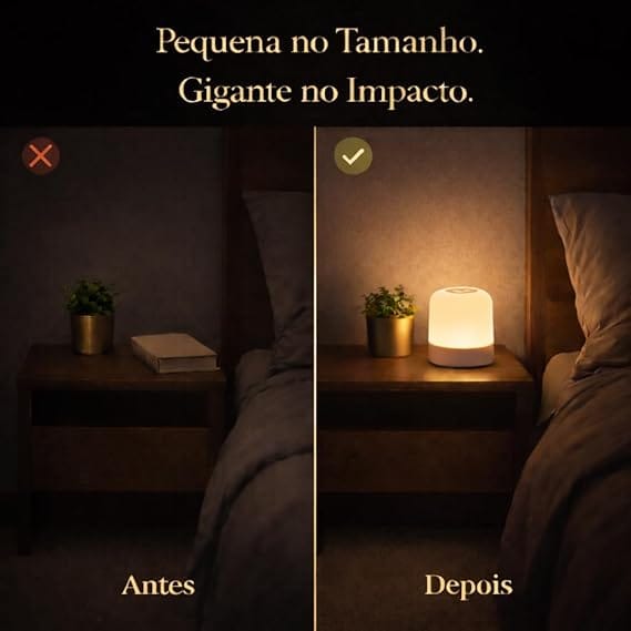 Luminária de Mesa LED Touch Recarregável 360° com 3 Modos de Iluminação Sem Fio - Imagem 8